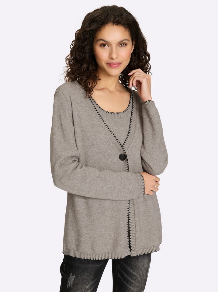 heine Strickjacke Twinset Langarm Feinstrick – Bild 2 von 5