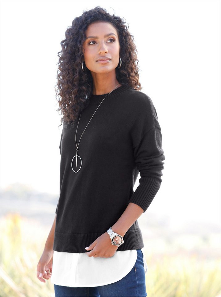 heine Strickpullover 2-in-1-Pullover Langarm Feinstrick – Bild 3 von 5