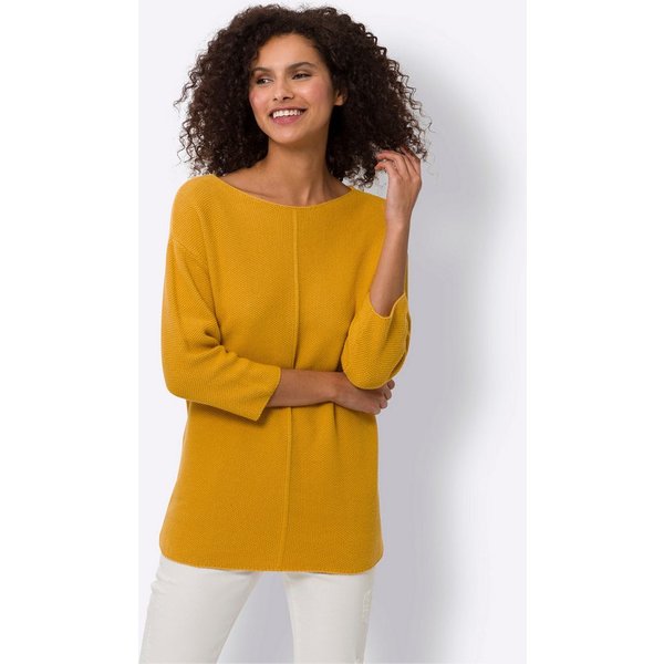 heine Strickpullover Oversized Pullover 3/4-Arm Feinstrick