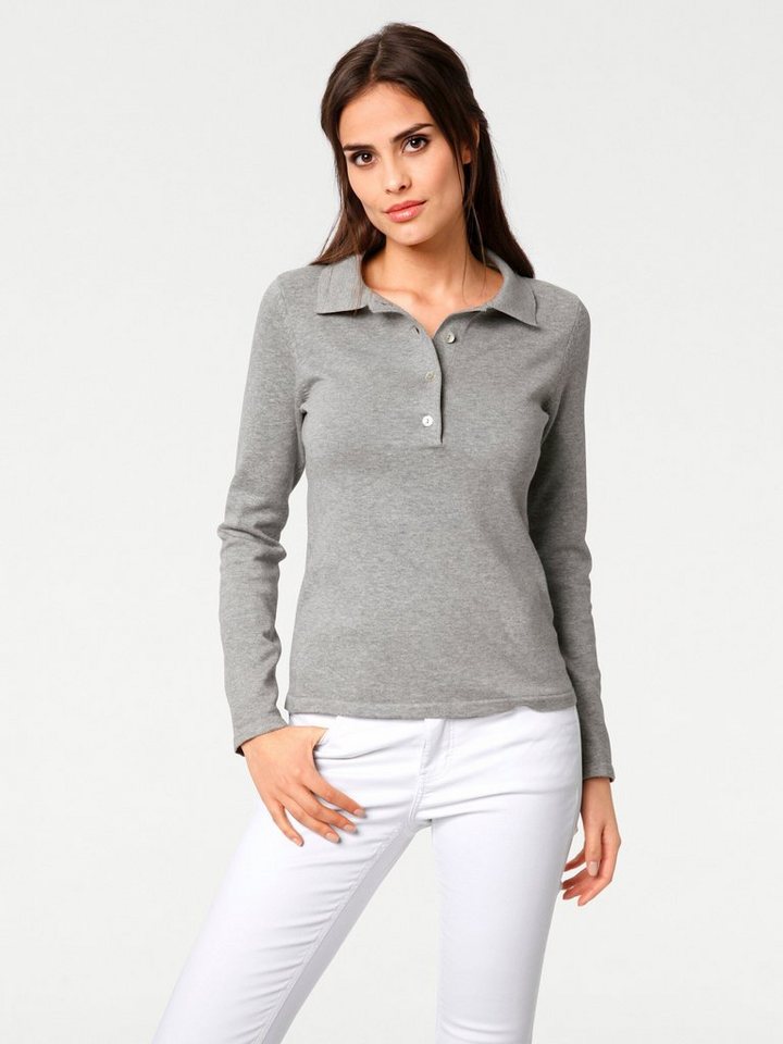 heine Strickpullover Polopullover Langarm Feinstrick – Bild 2 von 5