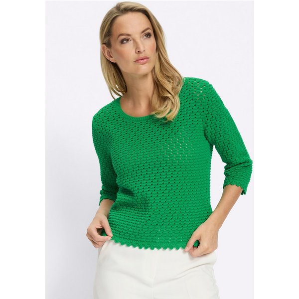 heine Strickpullover Pullover 3/4-Arm Ajourstrick