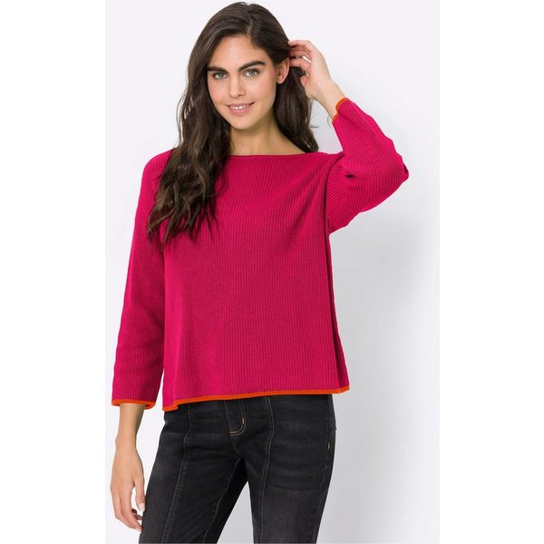 heine Strickpullover Pullover 3/4-Arm Ripp