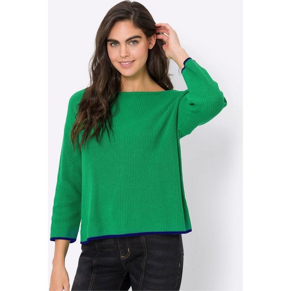 heine Strickpullover Pullover 3/4-Arm Ripp