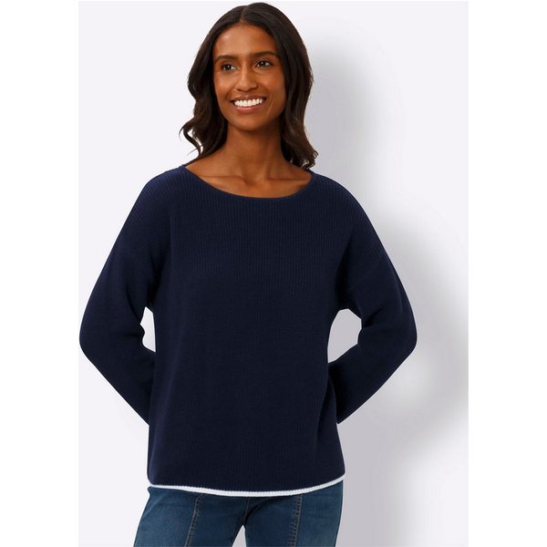 heine Strickpullover Pullover 3/4-Arm Ripp