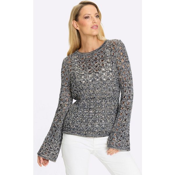 heine Strickpullover Pullover Langarm Ajourstrick