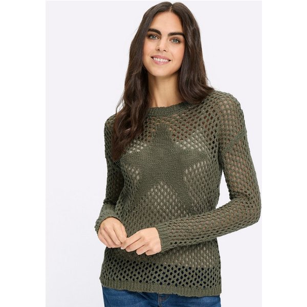 heine Strickpullover Pullover Langarm Ajourstrick
