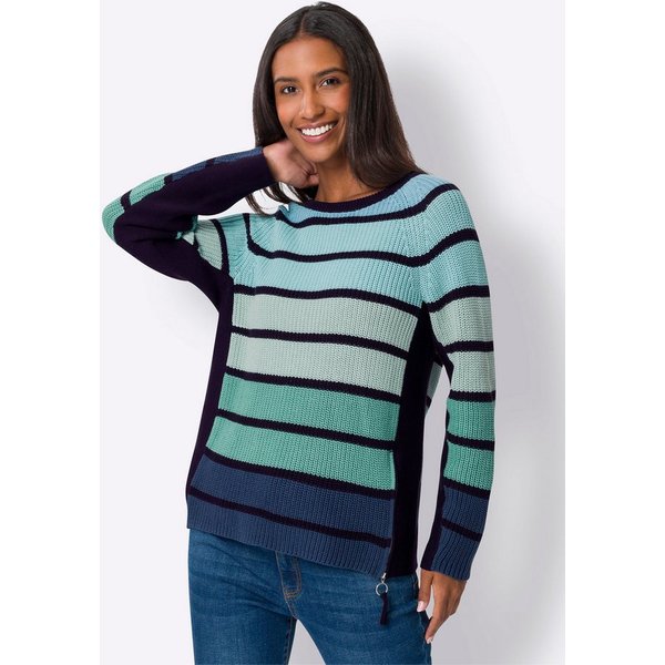 heine Strickpullover Pullover Langarm Mustermix gestrickt, Feinstrick