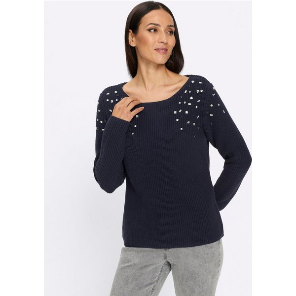heine Strickpullover Pullover Langarm Ripp