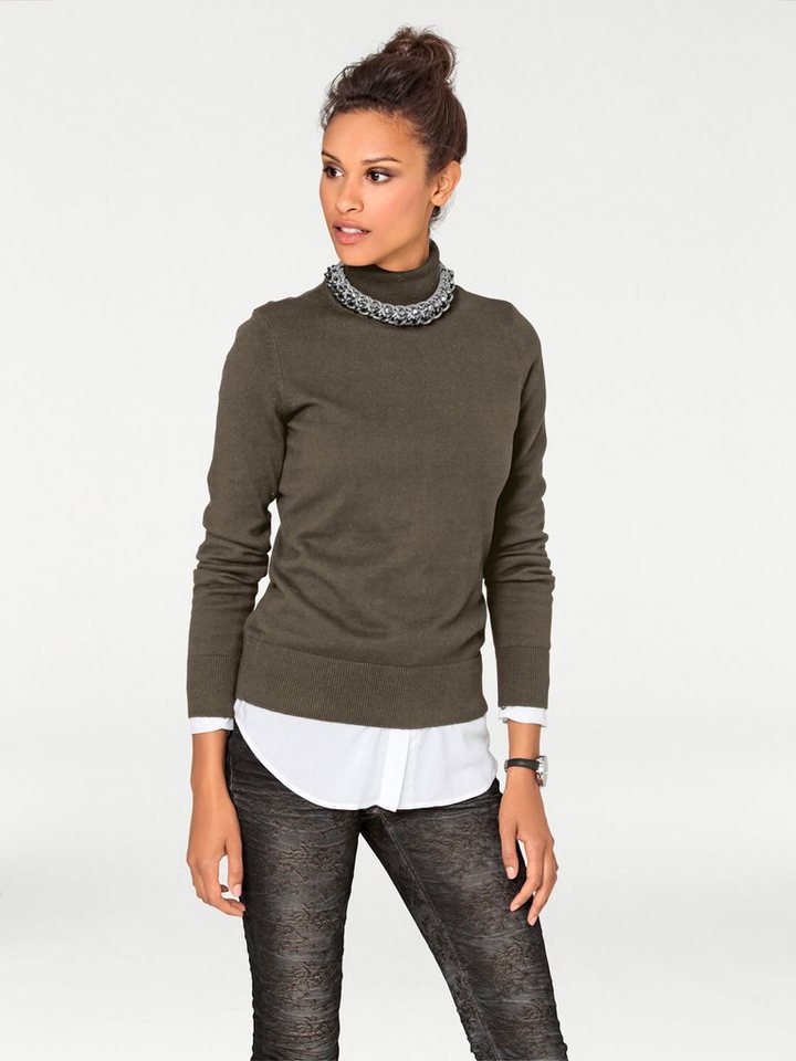 heine Strickpullover Rollkragen-Pullover Langarm Feinstrick – Bild 2 von 5