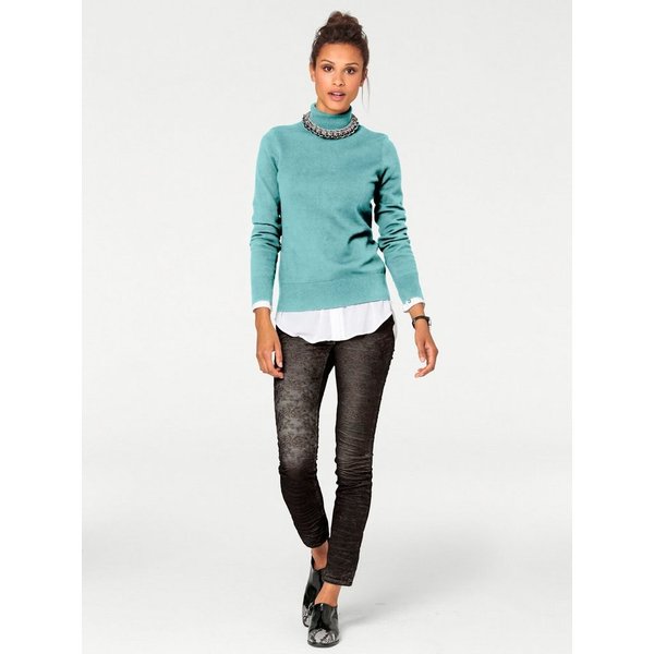 heine Strickpullover Rollkragen-Pullover Langarm Feinstrick