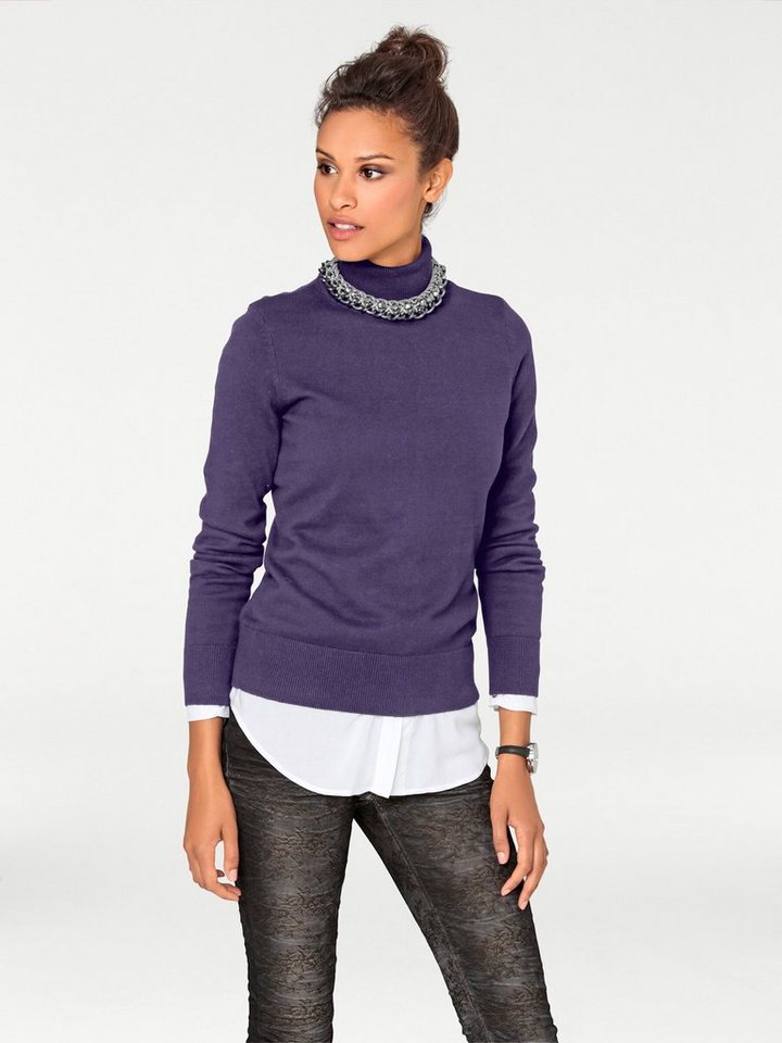 heine Strickpullover Rollkragen-Pullover Langarm Feinstrick – Bild 2 von 5