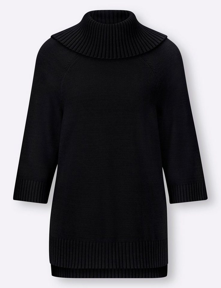 heine Strickpullover Rollkragenpullover 3/4-Arm Ripp – Bild 3 von 3
