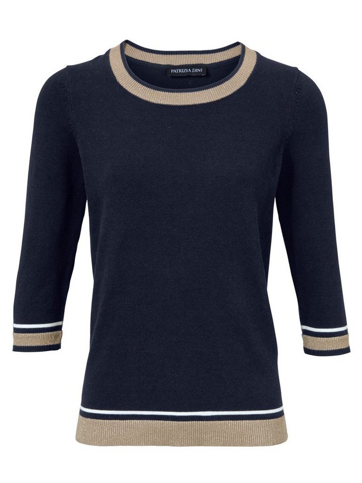 heine Strickpullover Rundhals-Pullover 3/4-Arm Feinstrick – Bild 4 von 5