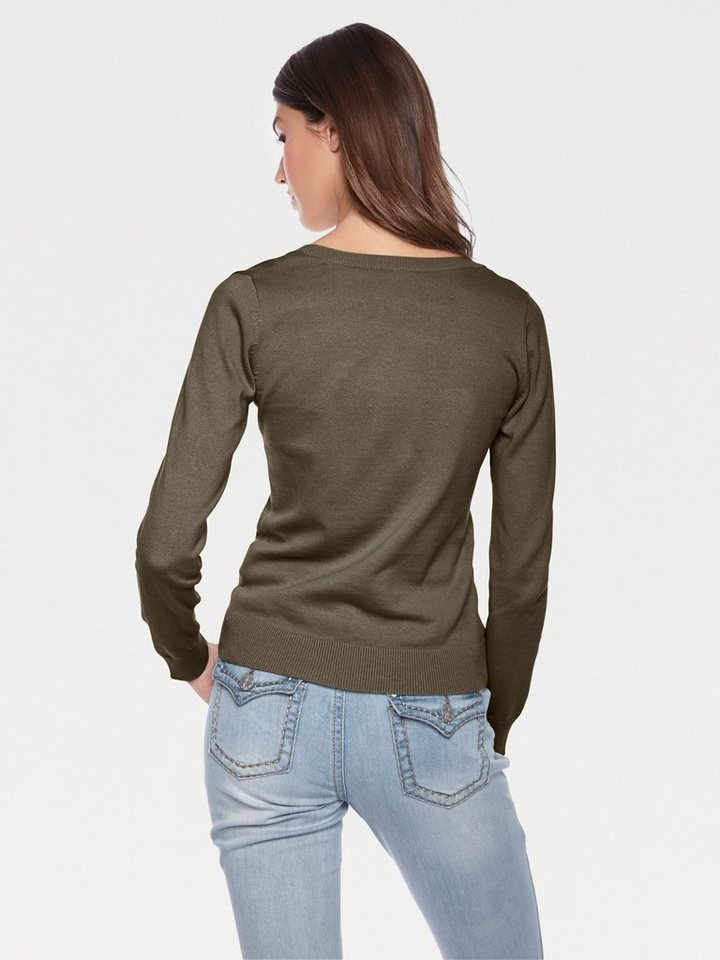 heine Strickpullover Rundhals-Pullover Langarm Feinstrick – Bild 3 von 5