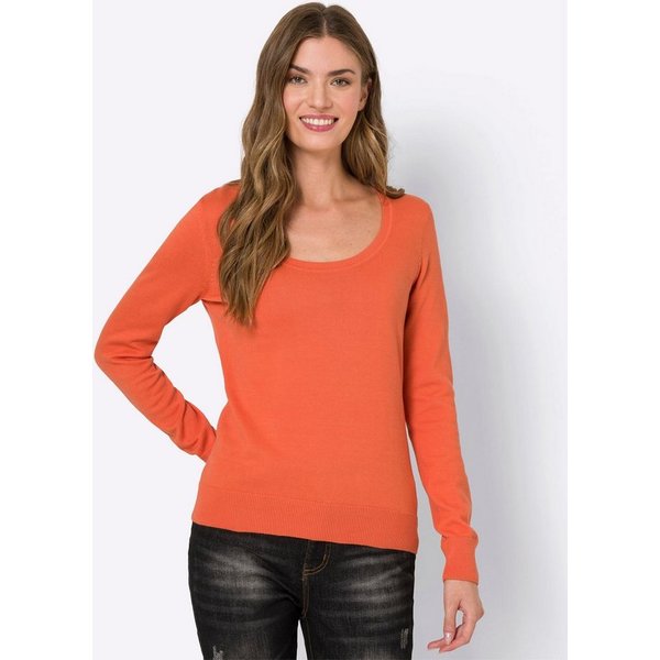 heine Strickpullover Rundhals-Pullover Langarm Feinstrick