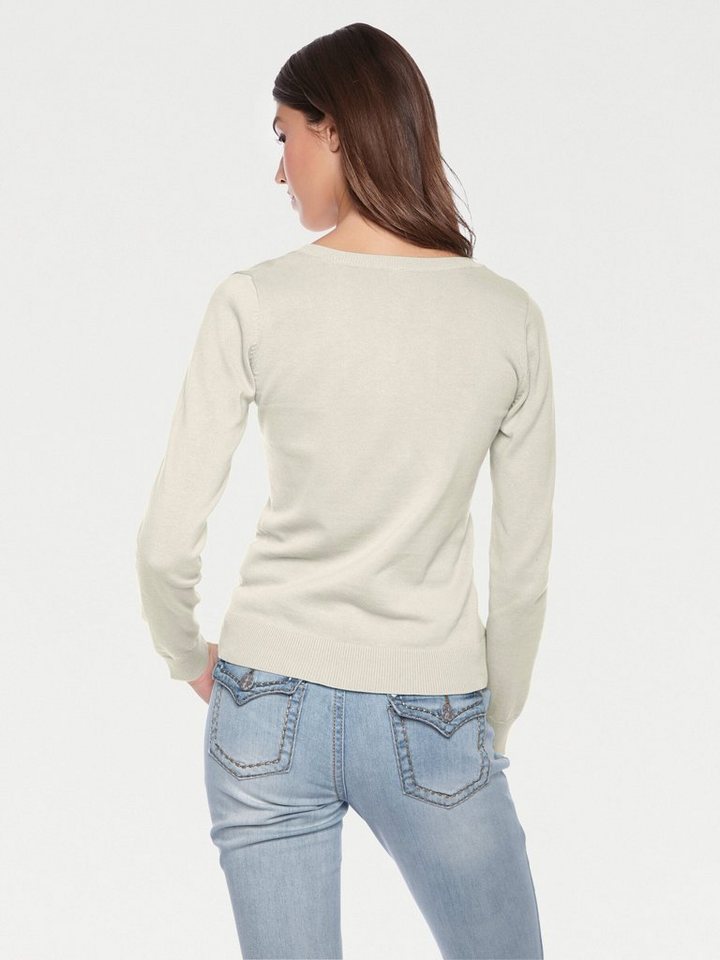 heine Strickpullover Rundhals-Pullover Langarm Feinstrick – Bild 3 von 5
