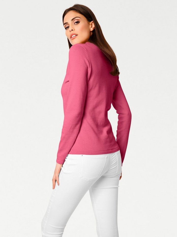 heine Strickpullover V-Pullover Langarm Feinstrick – Bild 3 von 5