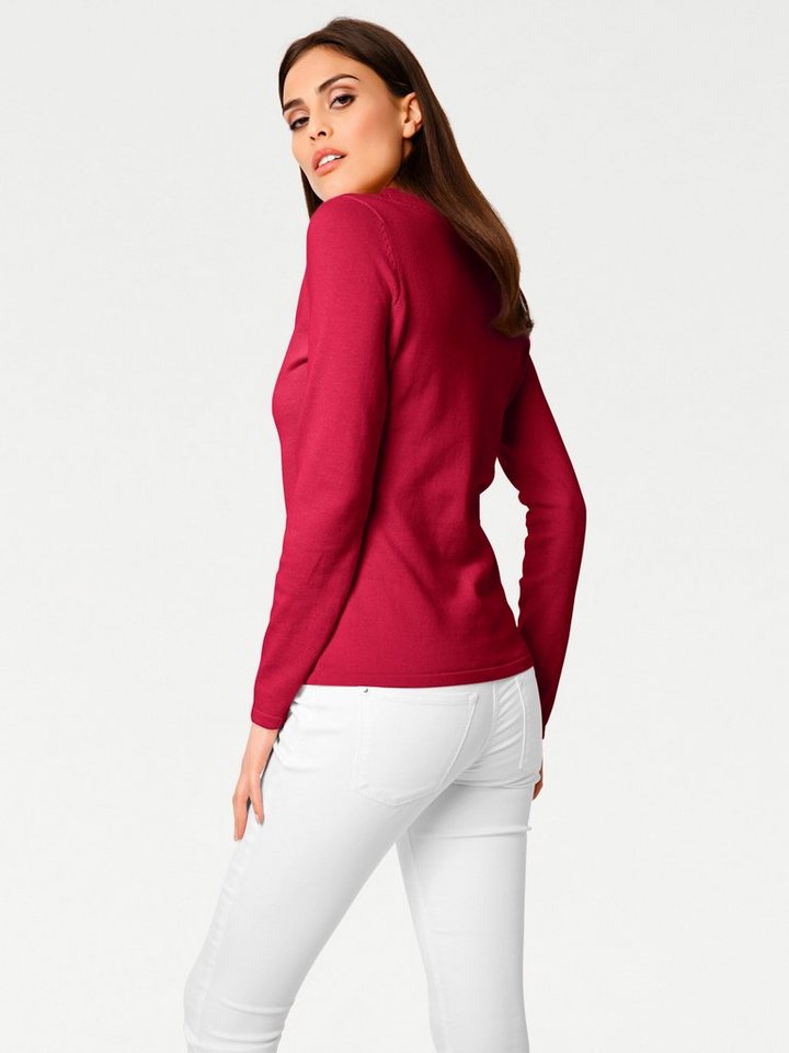heine Strickpullover V-Pullover Langarm Feinstrick – Bild 3 von 5