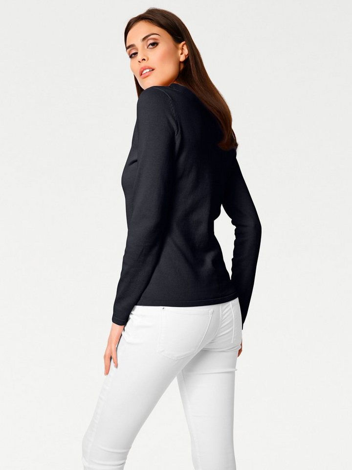 heine Strickpullover V-Pullover Langarm Feinstrick – Bild 3 von 5