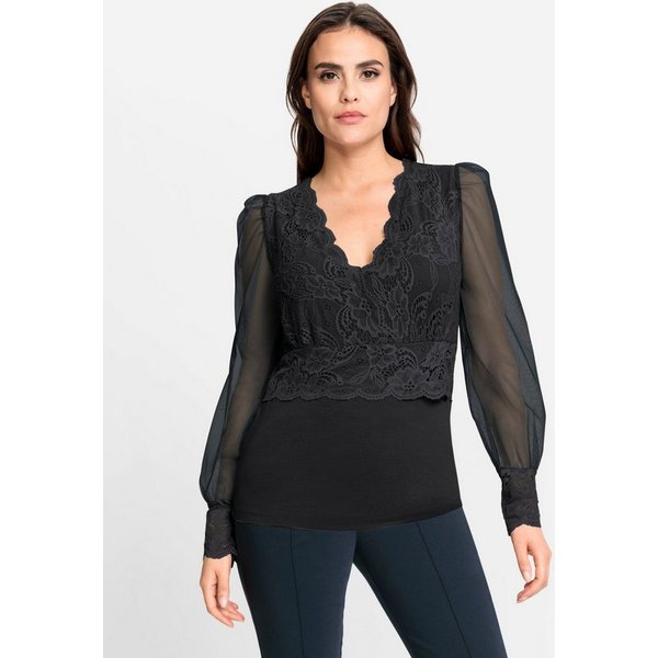 heine T-Shirt Spitzen-Shirt Langarm