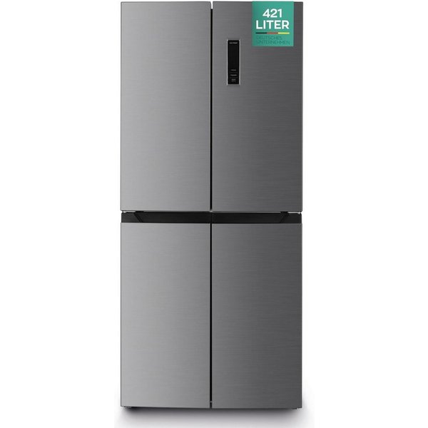 Heinrich´s Multi Door HSBS 3099 IX, 180 cm hoch, 79.5 cm breit, Side by Side Kühlschrank 271 L Kühl-, 150 L Gefriervolumen