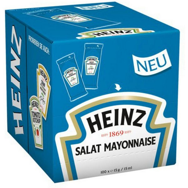 Heinz Saucen, Heinz Leichte Salat Mayonnaise 100 Portionsbeutel a 15g 1500g