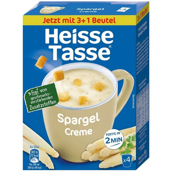 Heisse Tasse Fertiggericht Spargel Creme, 4 Beutel