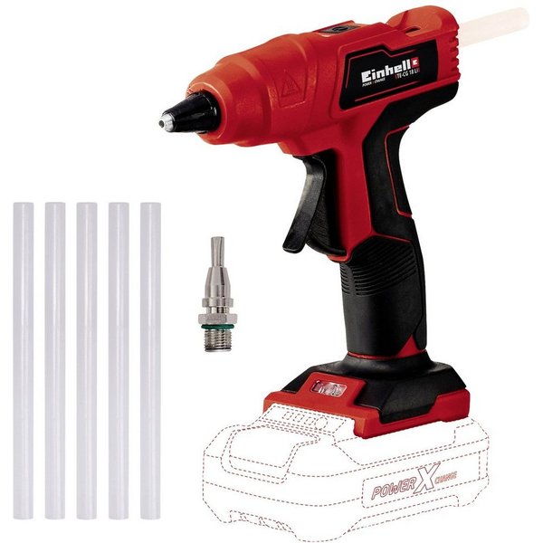 Einhell Heißklebepistole Einhell Power X-Change TE-CG 18 Li - Solo Akku Heißklebepistole mit Z