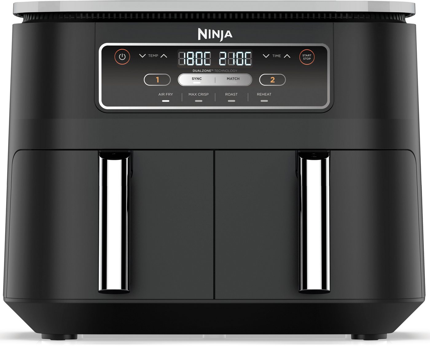 NINJA Heißluftfritteuse AF200EU Ninja Foodi, 2400 W, 4-in-1 Dual Zone, 7,6 L – Bild 2 von 5
