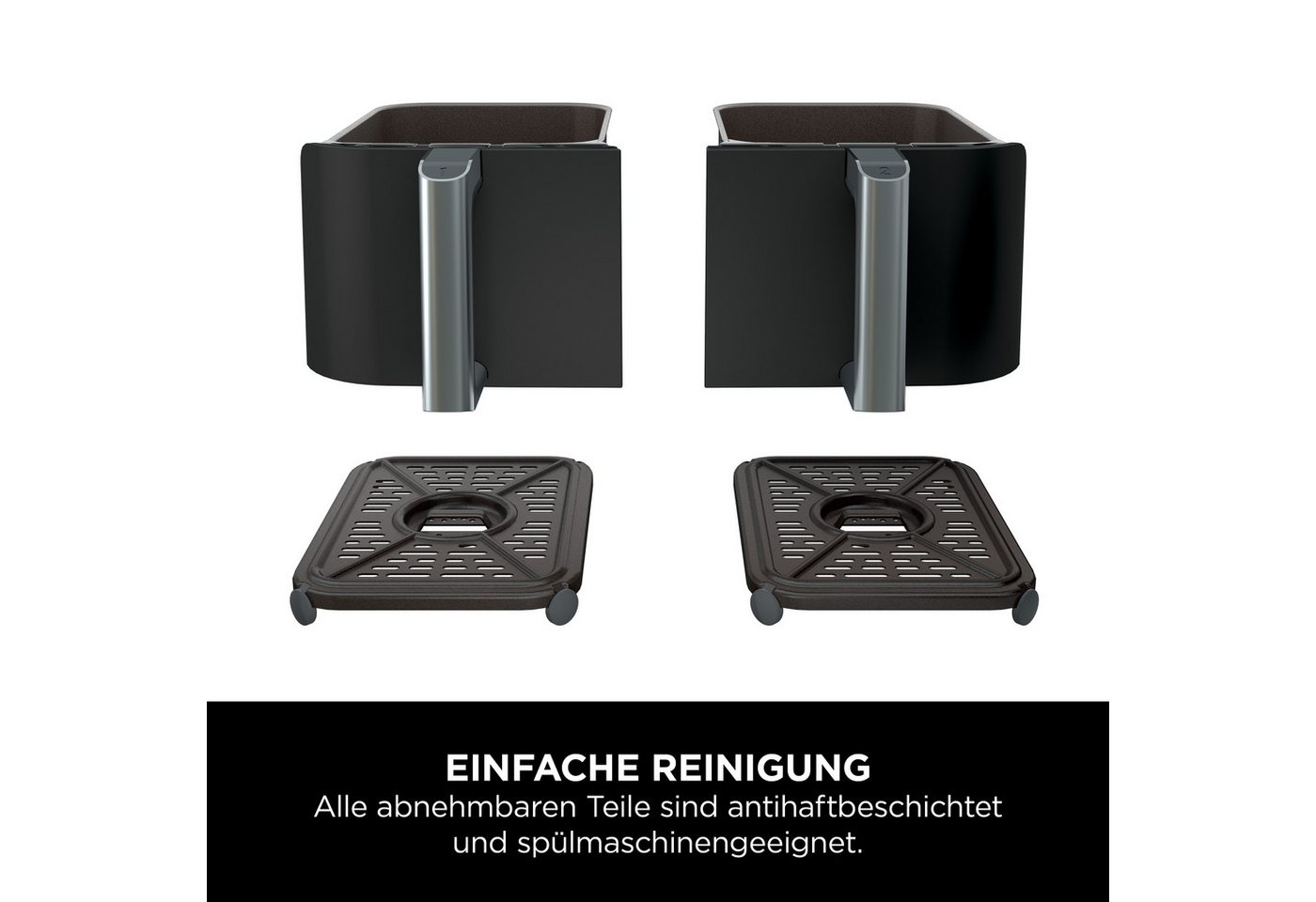 NINJA Heißluftfritteuse AF200EU Ninja Foodi, 2400 W, 4-in-1 Dual Zone, 7,6 L – Bild 3 von 5