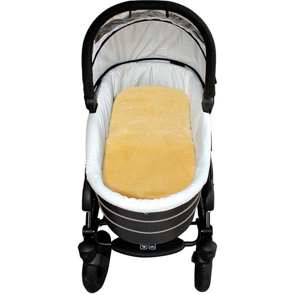 Babylammfell Einlage - echtes Lammfell, Heitmann Felle, ideal für Soft-Tragtaschen, Kinderwagen, Buggy, Kinderbett, waschbar