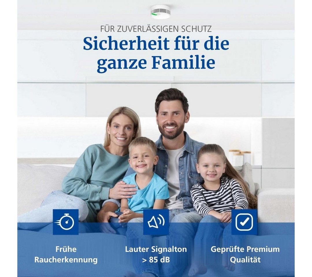 Hekatron Hekatron Genius Plus Rauchmelder (Q-Label, VdS-zertifiziert, 85 dB(A), Klebepad oder Bohrmontage) – Bild 2 von 5