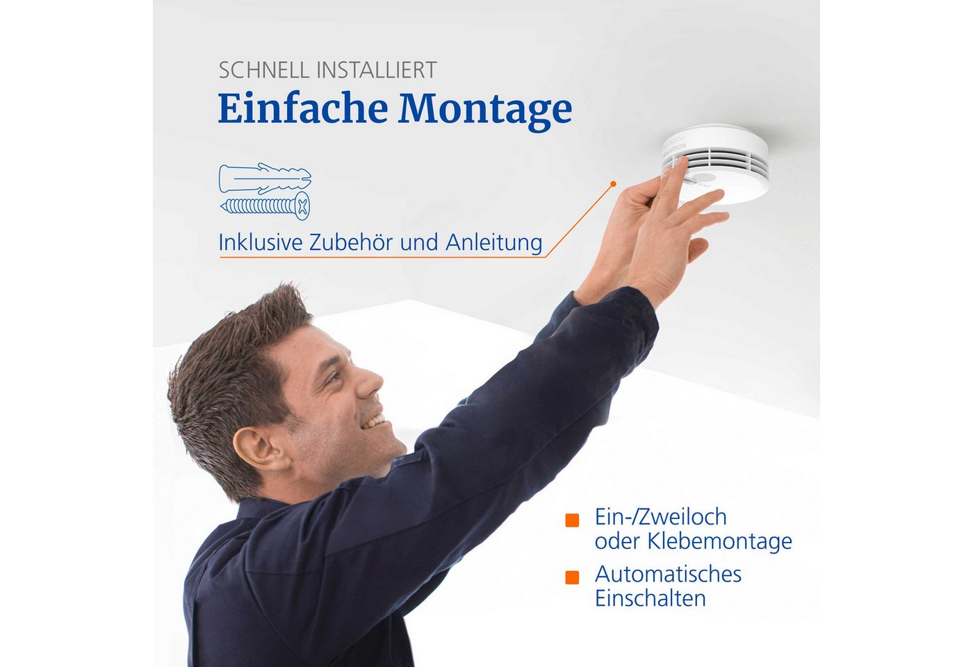 Hekatron Hekatron Genius Plus Rauchmelder (Q-Label, VdS-zertifiziert, 85 dB(A), Klebepad oder Bohrmontage) – Bild 5 von 5