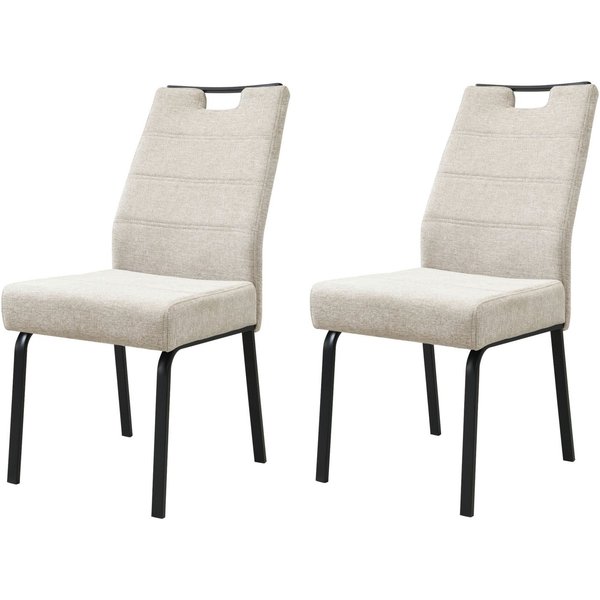 HELA 4-Fußstuhl ELVAS (Set, 2 St), XL-Sitzbreite, mit Federkorb, 140kg belastbar