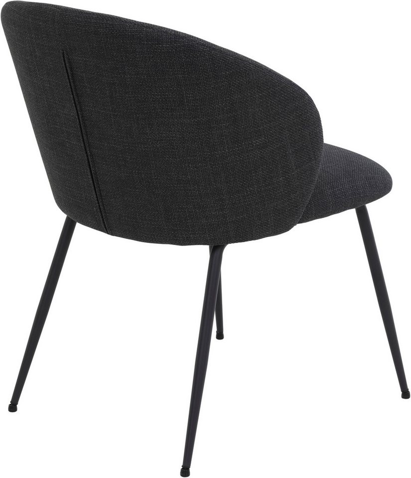 HELA 4-Fußstuhl GRAZ, Esszimmerstuhl (Set, 1 St), XL-Sitzbreite,4-Fuß,Rundrohrgestell,140 Kg belastbar, Webstoff – Bild 4 von 5