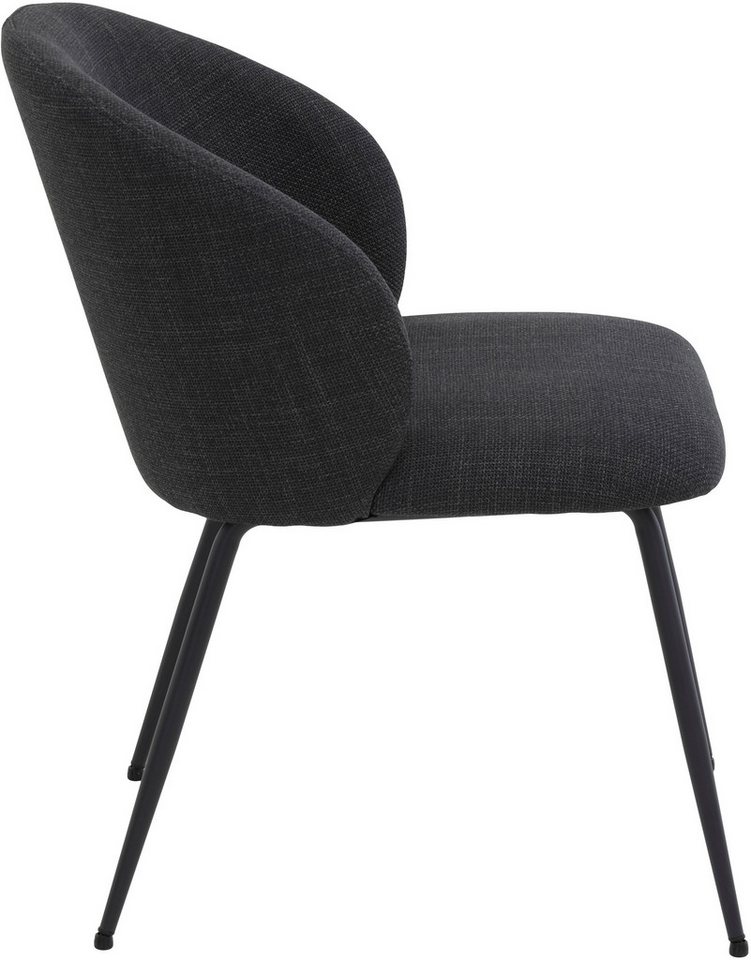 HELA 4-Fußstuhl GRAZ, Esszimmerstuhl (Set, 1 St), XL-Sitzbreite,4-Fuß,Rundrohrgestell,140 Kg belastbar, Webstoff – Bild 5 von 5