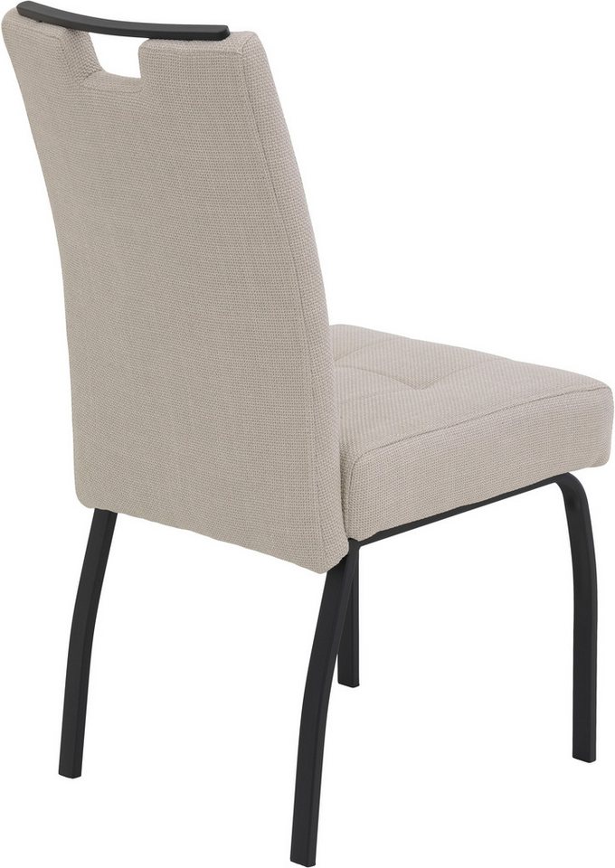 HELA 4-Fußstuhl LINZ, Esszimmerstuhl, Komfortstuhl (Set, 4 St), XL-Sitz,elegante Griffleiste,Komfortsitz mit Federkern,140kg belastbar – Bild 5 von 5