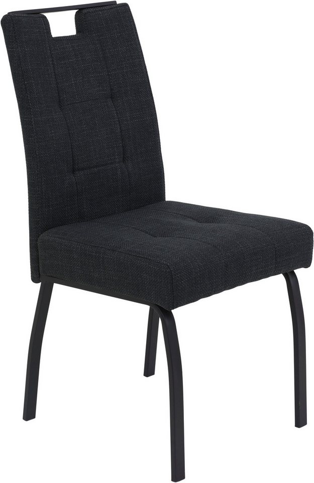 HELA 4-Fußstuhl LINZ, Esszimmerstuhl, Komfortstuhl (Set, 4 St), XL-Sitz,elegante Griffleiste,Komfortsitz mit Federkern,140kg belastbar – Bild 2 von 5