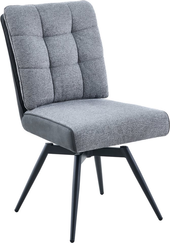 HELA 4-Fußstuhl TOMAR (2 St), XL Sitzbreite, 360° drehbar, mit Federkorb, Materialkombi – Bild 5 von 5