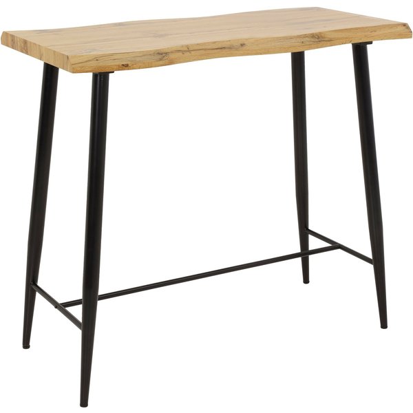 HELA Bartisch GABI, Baumkantentisch, 120 cm Breite, Industrial Design, Wildeiche oder Grau