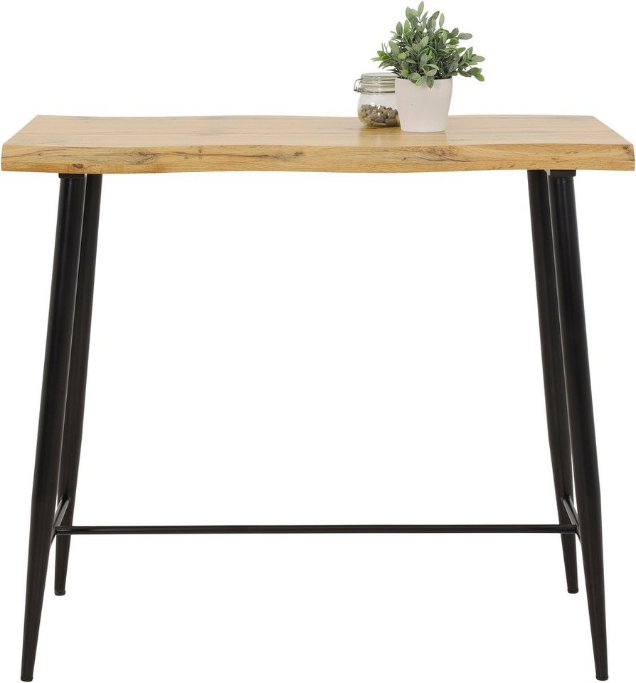 HELA Bartisch GABI, Baumkantentisch, 120 cm Breite, Industrial Design, Wildeiche oder Grau – Bild 2 von 5