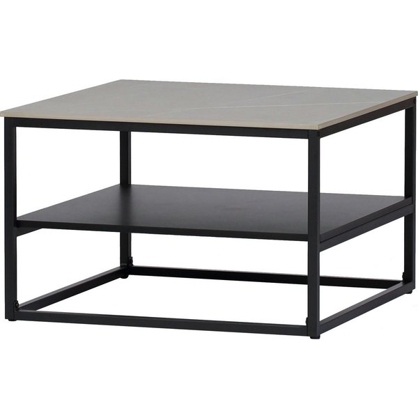 HELA Couchtisch HUGO (1-St), Couchtisch, quadratisch, Sintered Stone, Ablageboden