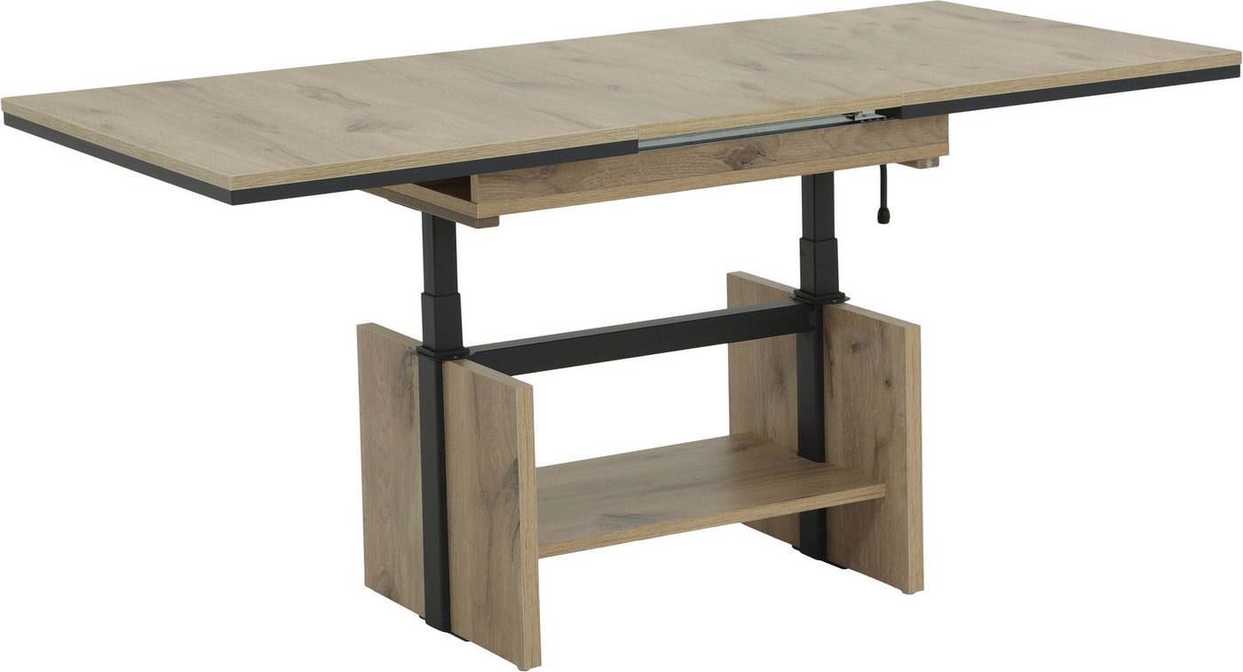 HELA Couchtisch INGO (1-St), ausziehbar, Synchronauszug, Höhenverstellbar, Ablageboden – Bild 3 von 5