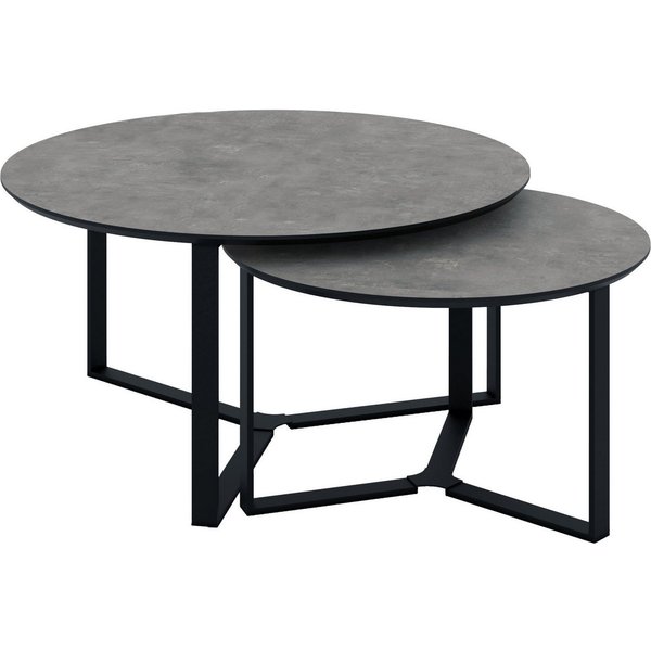 HELA Couchtisch MASSA (Set, 2-St), 2er Set, Gestell rechteckig, Melamin mit Schweizer Kante