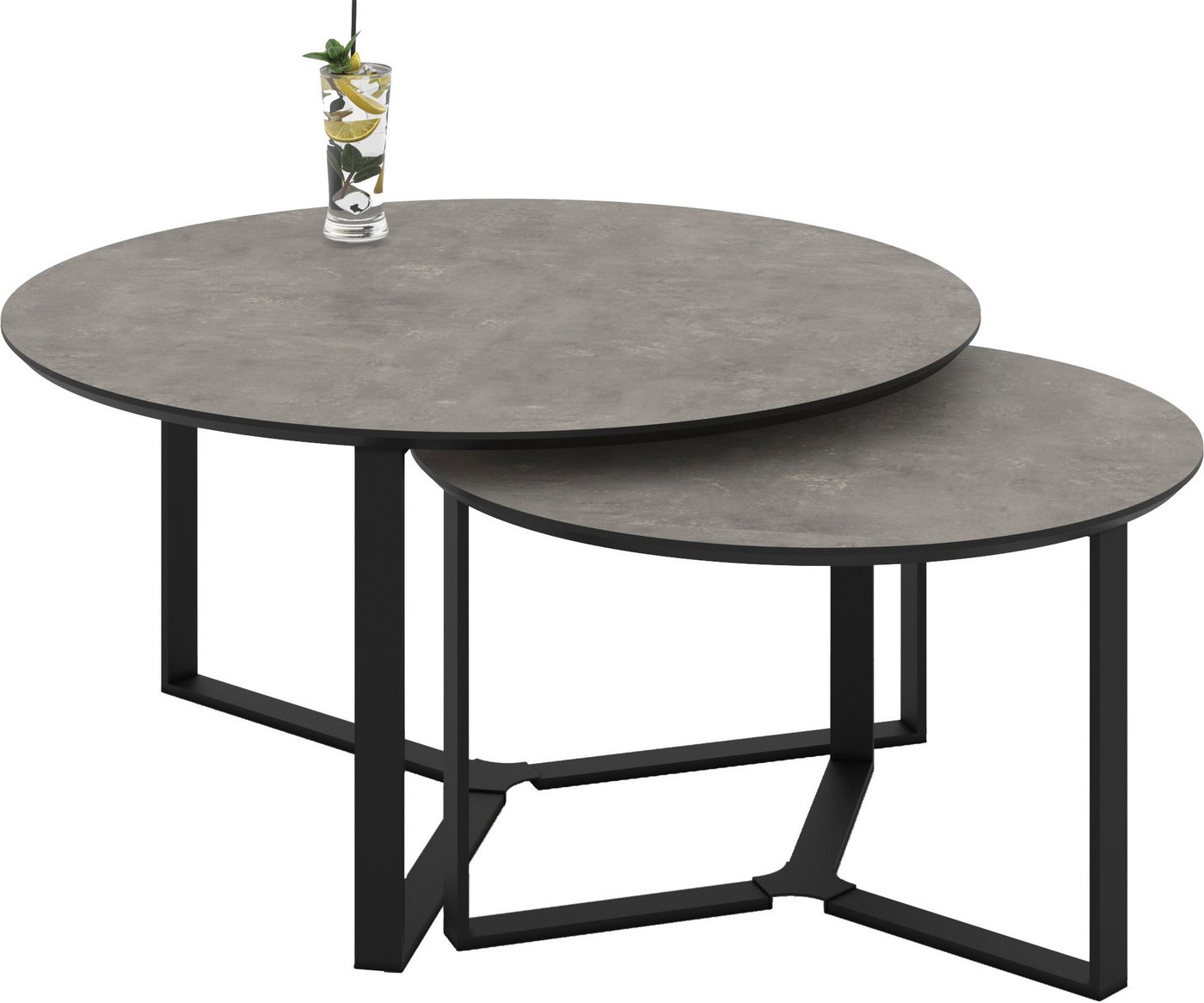 HELA Couchtisch MASSA (Set, 2-St), 2er Set, Gestell rechteckig, Melamin mit Schweizer Kante – Bild 3 von 5