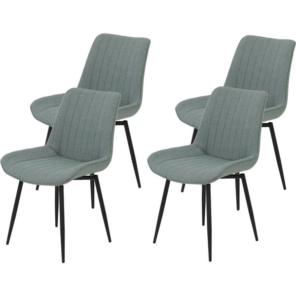 HELA Drehstuhl Vierfußstuhl BERGEN (Set, 4 St), Esszimmerstuhl, XL-Sitzbreite, 360° drehbar