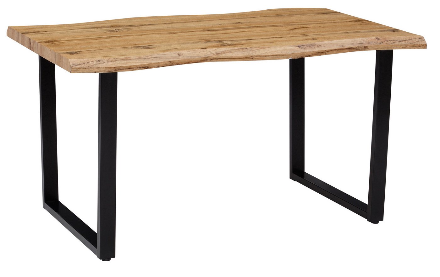 HELA Essgruppe GISELLE Esszimmer, Essgruppe, Sitzgruppe, (Set, 5-tlg., 5er Set, Tisch plus 4 Stühle), Esstisch U-Gestell Metall, Tischplatte mit Baumkante, OTTO – Bild 4 von 5