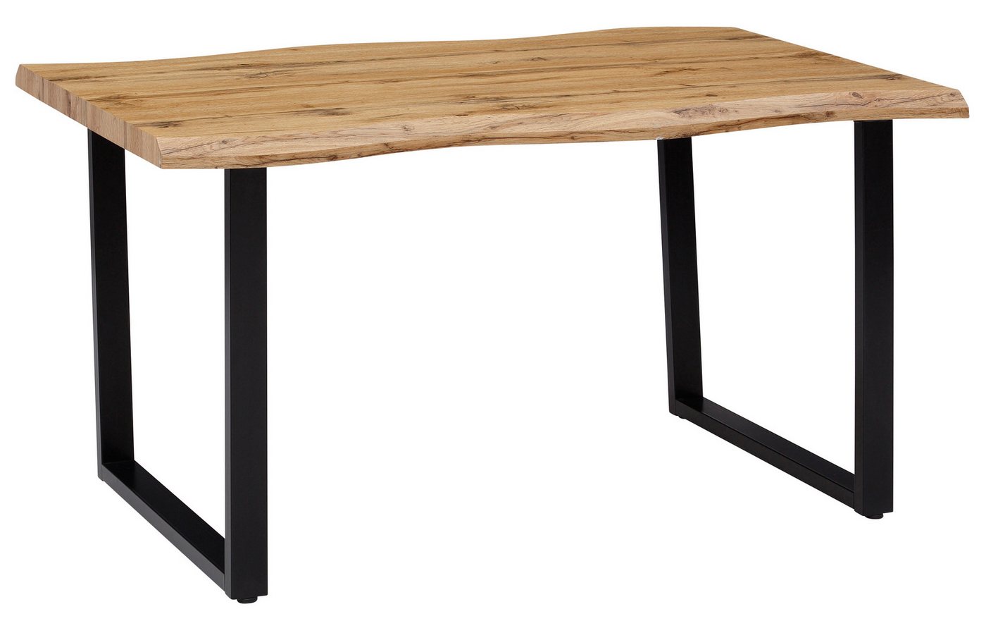 HELA Essgruppe GISELLE Esszimmer, Essgruppe, Sitzgruppe, (Set, 5-tlg., 5er Set, Tisch plus 4 Stühle), Esstisch U-Gestell Metall, Tischplatte mit Baumkante, OTTO – Bild 4 von 5
