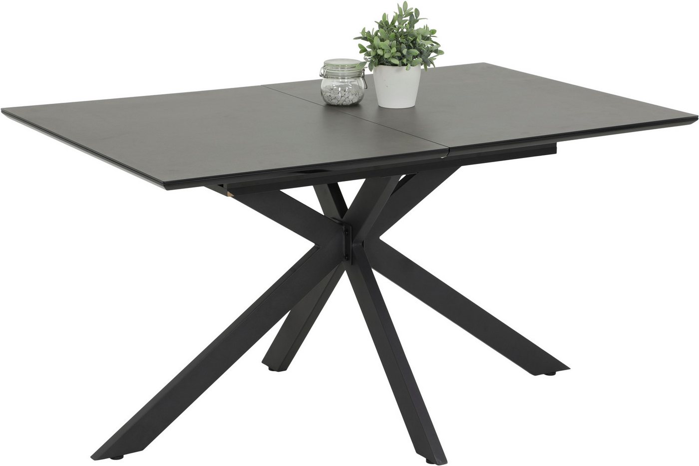HELA Essgruppe HAVEL, (7-tlg), Tisch 140-180x90 cm, Synchronauszug, Stuhl 360° drehbar, Armlehnen – Bild 3 von 5