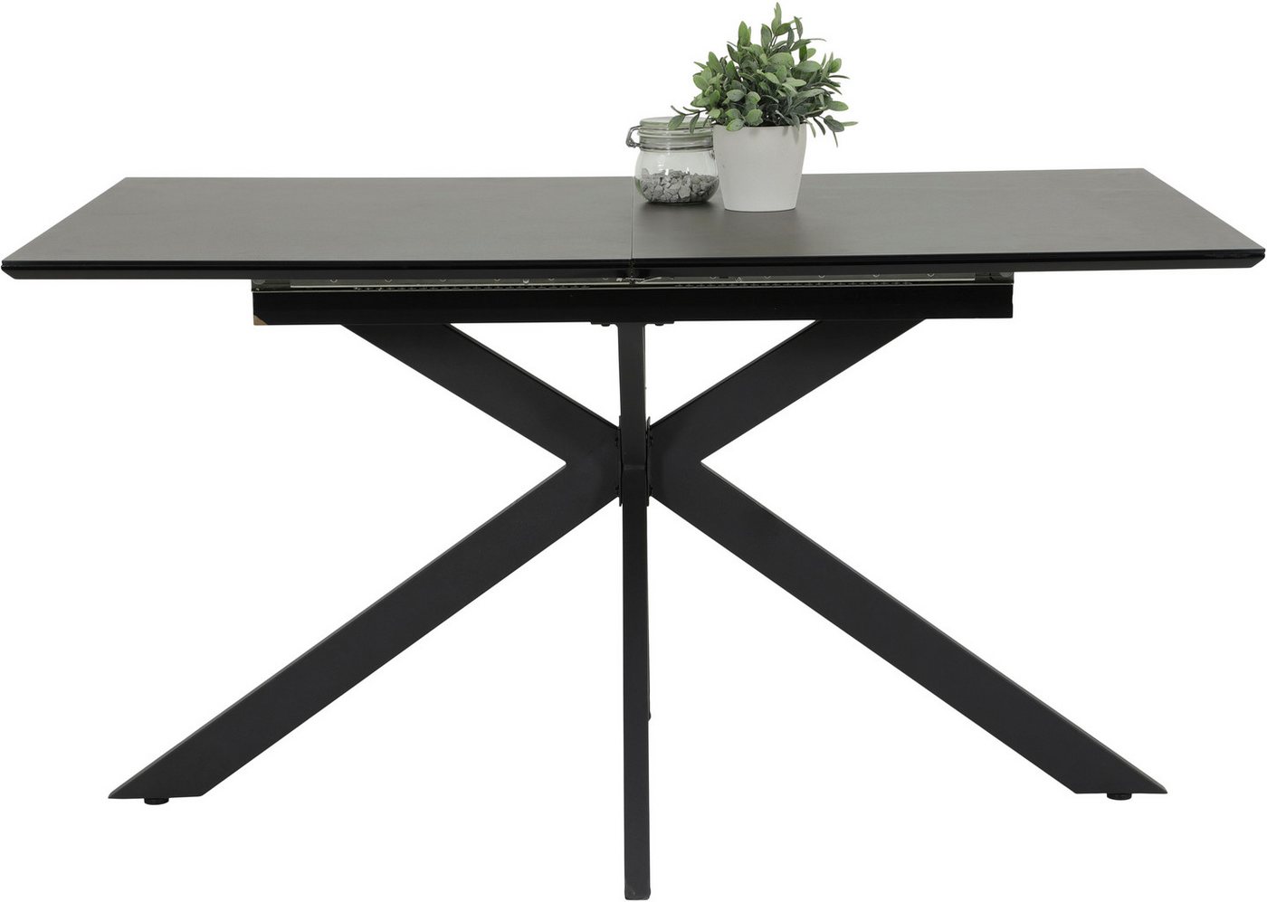 HELA Essgruppe HAVEL, (7-tlg), Tisch 140-180x90 cm, Synchronauszug, Stuhl 360° drehbar, Armlehnen – Bild 4 von 5